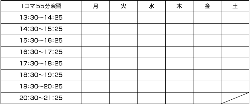 タイムテーブル